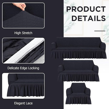 Fanfanwin 3 Pcs Sofa Slipcover Set - Image 3