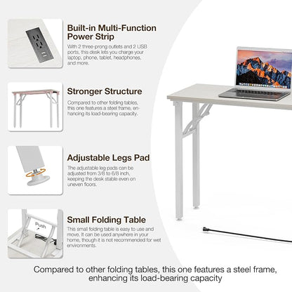TEMI Small Computer Desk Folding Table - Image 7