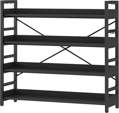 HCHQHS Bookshelf, Adjustable Industrial Bookcase, Vertical Tall Book Shelf by HCHQHS