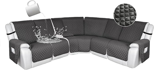 HDCAXKJ 100% Waterproof Reclining Sectional Couch Covers L Shape Recliner Sofa by HDCAXKJ
