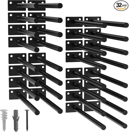 LEOPO 32-Pack 10 inch Floating Shelf Brackets, Hidden Shelf Bracket by FinestHomeDecor