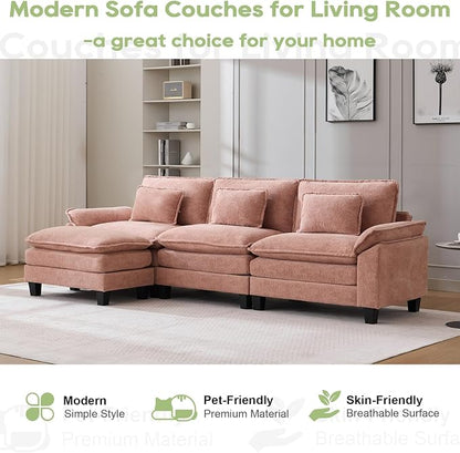 Oprisen 120" Modular Sectional Sofa, Comfy Cloud Couch Sectional Sofa - Image 7