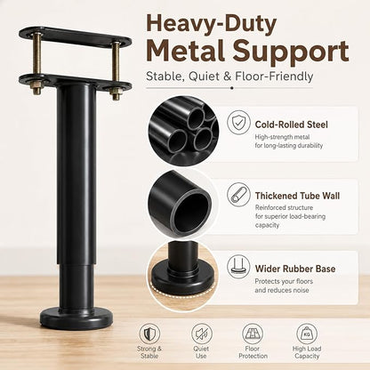 2Pcs Bed Frame Support Leg, Adjustable Height 14" to 23.6", Increase Under-Bed - Image 6