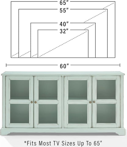 Crosley Furniture Holbrook Traditional Glass Door Sideboard Buffet Cabinet - Image 3