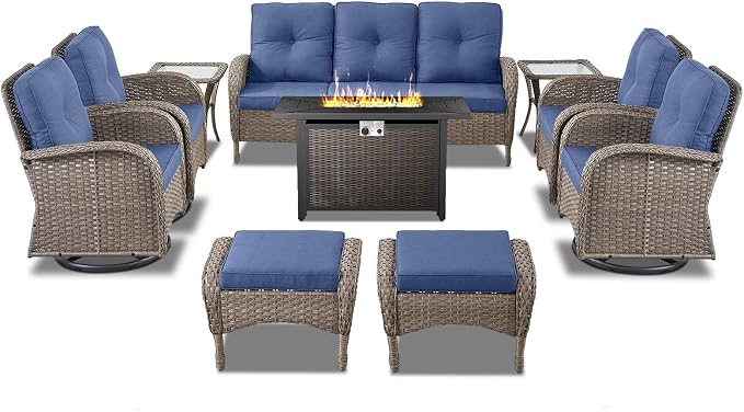 Belord Expansive 10 Pieces Outdoor Patio Furniture Set - Image 3