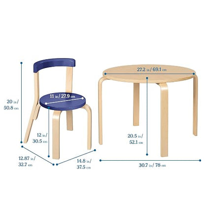 ECR4Kids Bentwood Table and Curved Back Chair Set, Kids Furniture - Image 2
