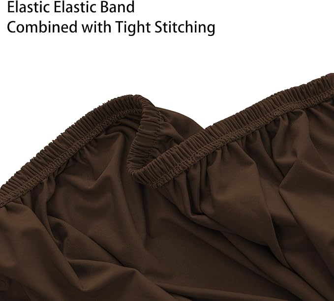 Super Stretch Ottoman Cover- Soft Form Fit Ottoman Cover Rectangular Ottoman - Image 6