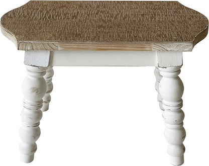 dwellington Wooden Bathroom Farmhouse Step Stool, Wood Foot Stool - Image 4