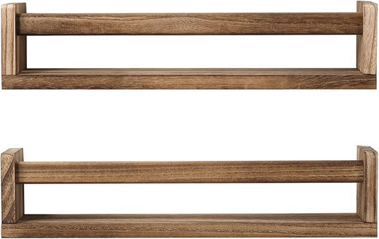 JORIKCHUO Nursery Book Shelves, Kitchen Spice Rack, or Rustic Wall Mounted by JORIKCHUO