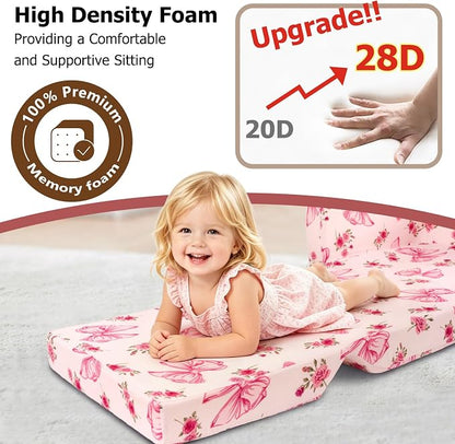 Kids Couch, 2-in-1 Kids Fold Out Couch, Convertible Sofa to Lounger - Image 5