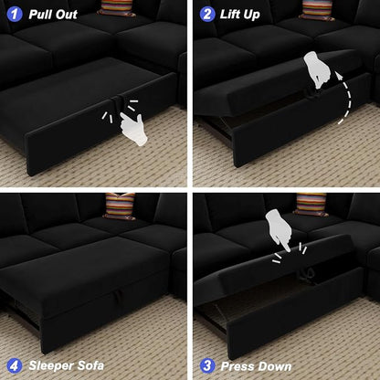 Belffin Modular Sectional Sleeper Sofa - Image 7