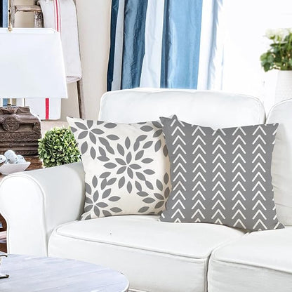 YCOLL Pillow Covers 22x22 Set of 4, Modern Sofa Throw Pillow Cover, Decorative - Image 3