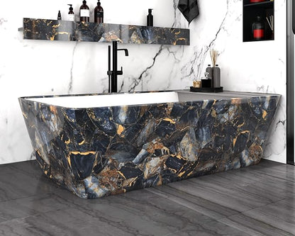 Black Marble Contact Paper Waterproof Removable Peel and Stick Wallpaper Film - Image 6