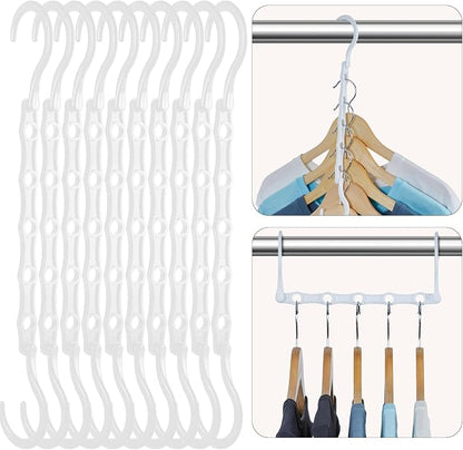 HOUSE DAY White Magic Plastic Hangers Space Saving Organizers and Storage by HOUSEDAY