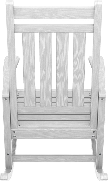 SERWALL Outdoor Rocking Chair, HDPE Rocking Chair - Image 10