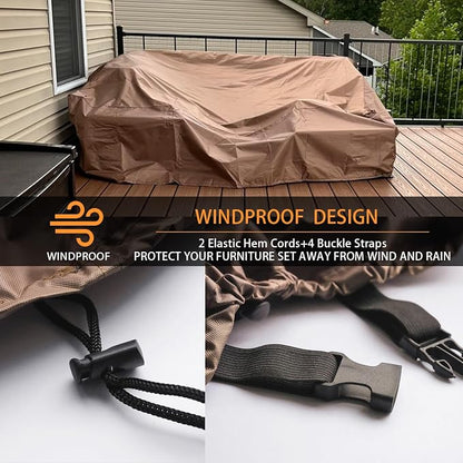 Patio Furniture Set Cover Waterproof Outdoor Furniture Covers Heavy Duty - Image 3