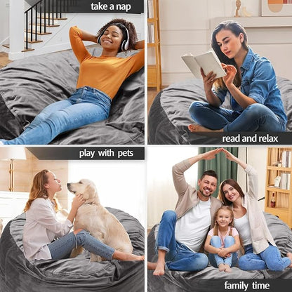 Bean Bag Chairs, Memory Foam Stuffing Bean Bag Chair - Image 7