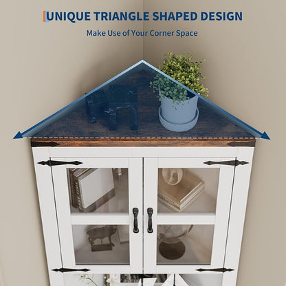 GarveeHome 67 in Tall Corner Storage Cabinet - Image 5