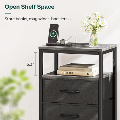 Huuger Nightstands Set of 2, 27.6 Inch End Tables - Image 2
