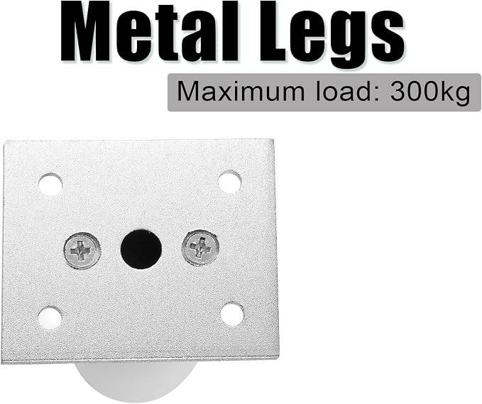 Set of 4 Furniture Legs 6 Inch, Adjustable Aluminum Alloy Cabinet Legs - Image 5