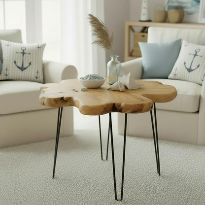 WELLAND Live Edge Cedar Coffee Table 32" W x 32" D x 20.5" H Rustic Round Table - Image 8