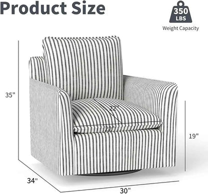 INZOY Swivel Accent Square Chair - Image 2