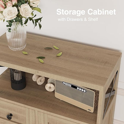 FiveWillowise Natural Storage Cabinet - Image 6