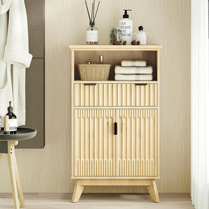 Fatmok Buffet Cabinet with Storage Set of 3, Wood Buffet Sideboard Console Table - Image 2
