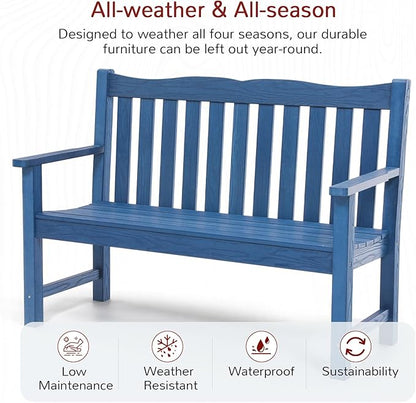 Stoog Outdoor Chairs & Bench Set, All-Weather Patio Furniture Set, Include 2 - Image 4