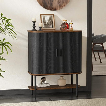 FiveWillowise Black Coffee Bar Cabinet - Image 3