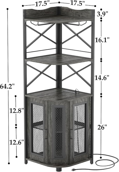 Aheaplus Corner Bar Cabinet - Image 3