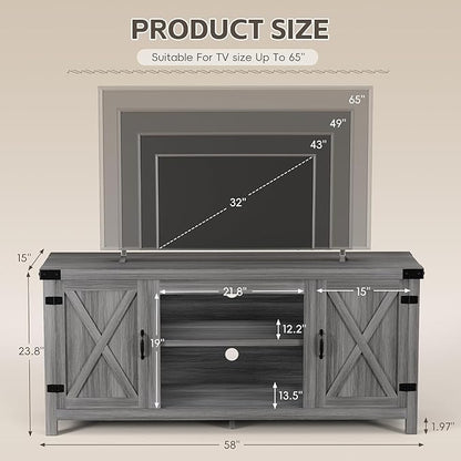 YESHOMY Modern Farmhouse TV Stand - Image 2