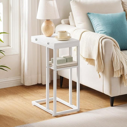 HOOBRO Foldable End Table, C Shaped Side Table - Image 5