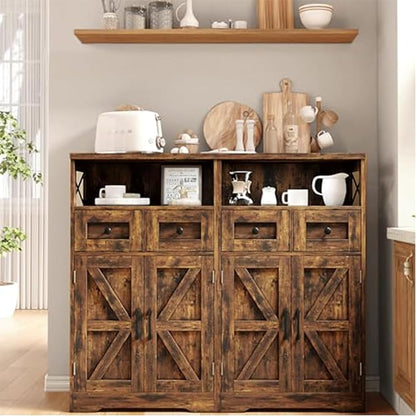Befrases Set of 2 Farmhouse Storage Cabinet - Image 2