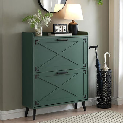 Barnyatoh Shoe Storage Cabinet, Farmhouse Shoe Organizer by Barnyatoh