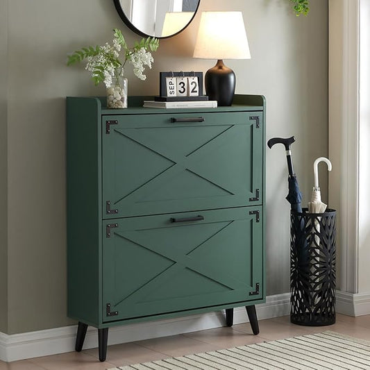 Barnyatoh Shoe Storage Cabinet, Farmhouse Shoe Organizer by Barnyatoh
