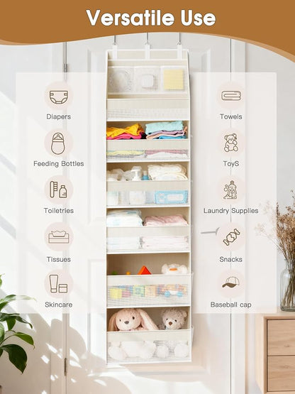 Criusia 2 Pack Over the Door Organizer, 6-Shelf Closet Hanging Storage - Image 9