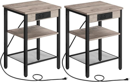 HOOBRO Side Tables Set of 2 by HOOBRO