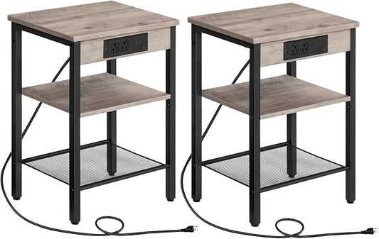 HOOBRO Side Tables Set of 2 by HOOBRO