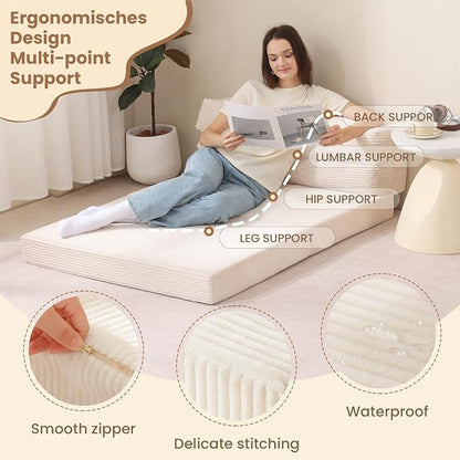JUIKURY Folding Sofa Bed, Convertible Sleeper Chair - Image 2