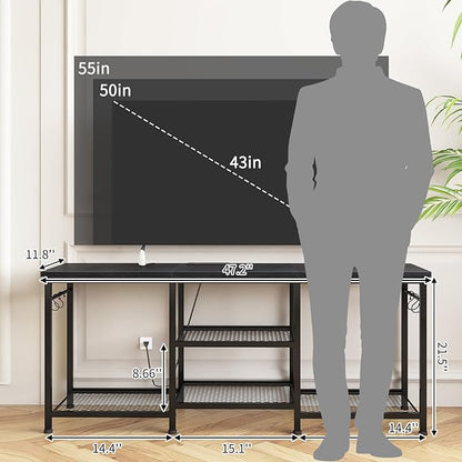 YGEOMER TV Stand for Tvs Up to 55 Inch, Entertainment Center - Image 2