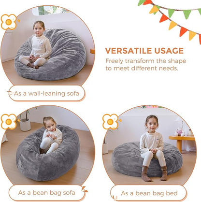 MAXYOYO 3 in 1 Kids Bean Bag Chair, Child Floor Sofa - Image 4