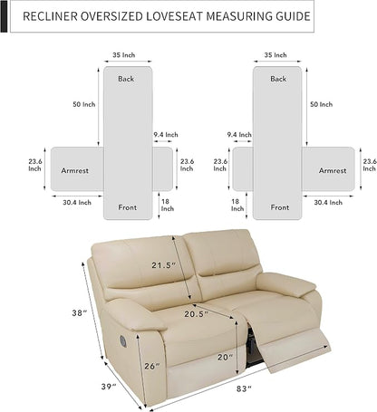 Easy-Going Recliner Sofa Cover, Reversible Couch Cover - Image 6