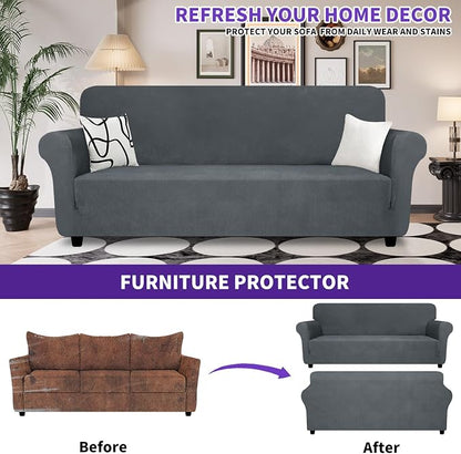 ZNSAYOTX Oversized Super Stretch Couch Cover, New Striped Sofa Covers - Image 2