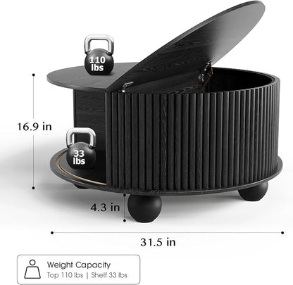 SULIVES Round Coffee Table - Image 2