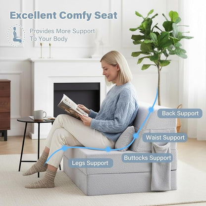 Tiita Convertible Folding Sofa Bed Single Size - Image 3