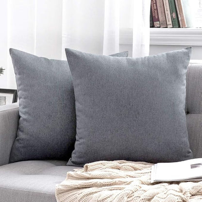 MIULEE Pack of 2 Decorative Outdoor Solid Waterproof Throw Pillow Covers Faux - Image 7