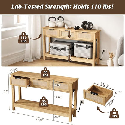 Luoxiao Natural Entryway Table - Image 2