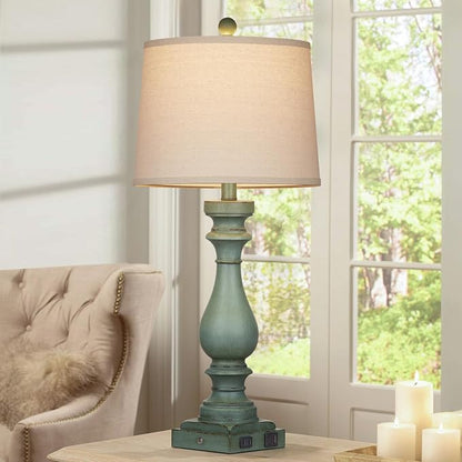 Cinkeda 29" Tall Table Lamp for Living Room Set of 2, Vintage Bedside - Image 6