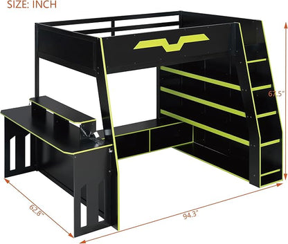 Full Size Wood Esports Loft Bed - Image 2